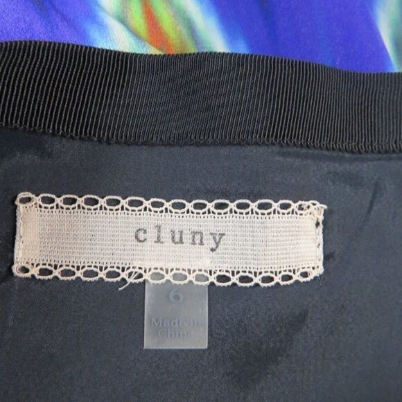 𝅺nwt Cluny Anthropologie Size 6 Skirt 100% Silk Ikat Lined Mini - Picture 4 of 5